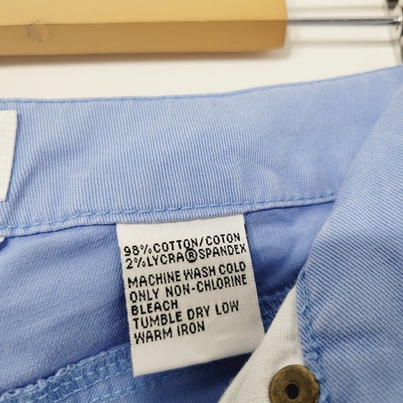 Talbots Petite Vintage Straight Leg Denim Capri Pants Light Blue Stretch Retro 4 - Picture 6 of 13